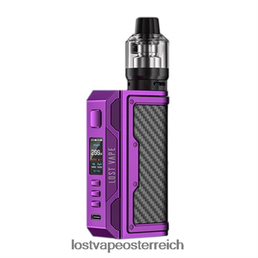 Lost Vape Review Österreich - 66TH26147 Lost Vape Thelema Quest 200W-Kit Lila/Kohlefaser