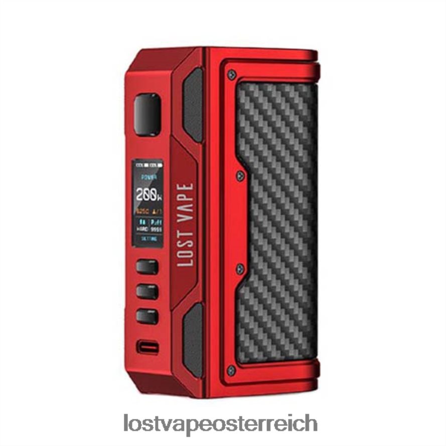 Lost Vape Disposable - 66TH26178 Lost Vape Thelema Quest 200w Mod Mattrot/Kohlefaser