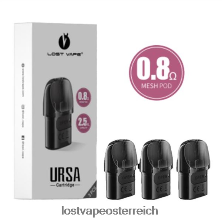 Lost Vape Preis - 66TH26123 Lost Vape URSA Ersatzkapseln | 2,5 ml (3er-Pack) schwarz 0,8 Ohm